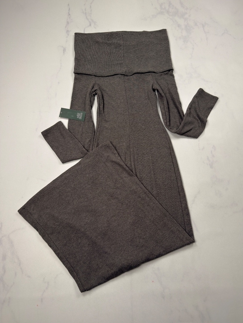 Wild Fable Off Shoulder Ribbed Maxi Dress Gray Minimalist Chic - Womens XS NWT